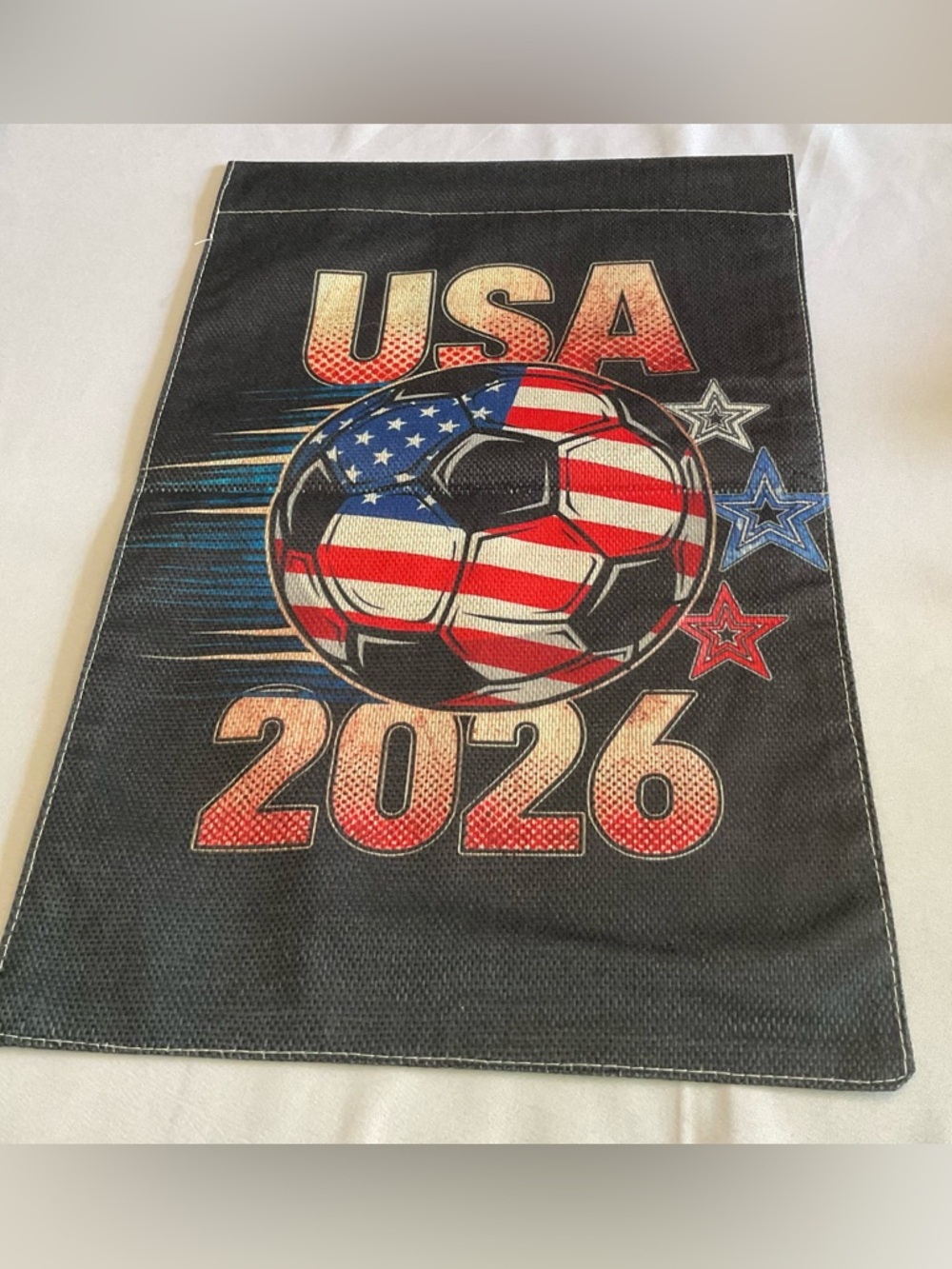 USA 2026 Soccer Garden Flag with Stars and Stripes